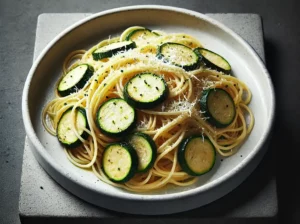 Recette Spaghetti au parmesan et aux courgettes