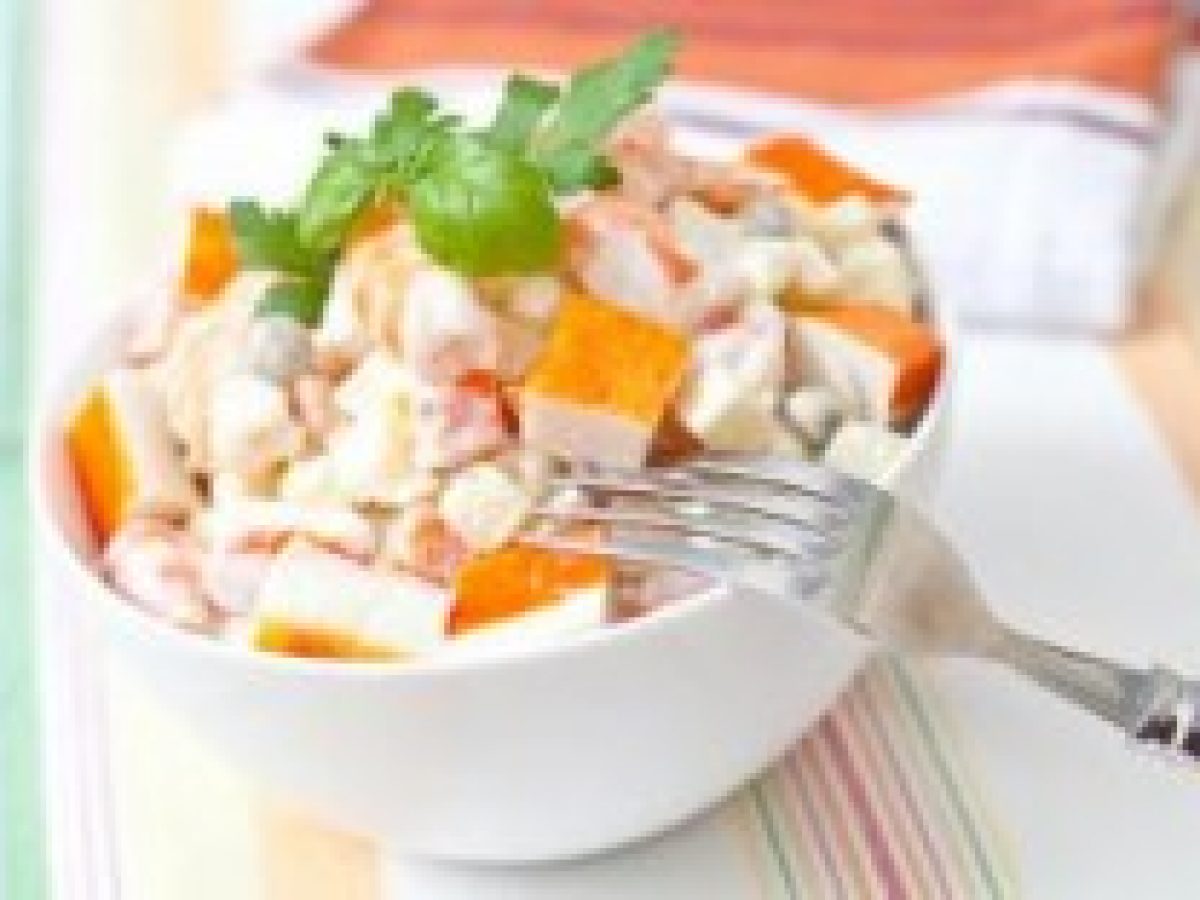 Salade De Pâtes Au Surimi Et Fromage Blanc